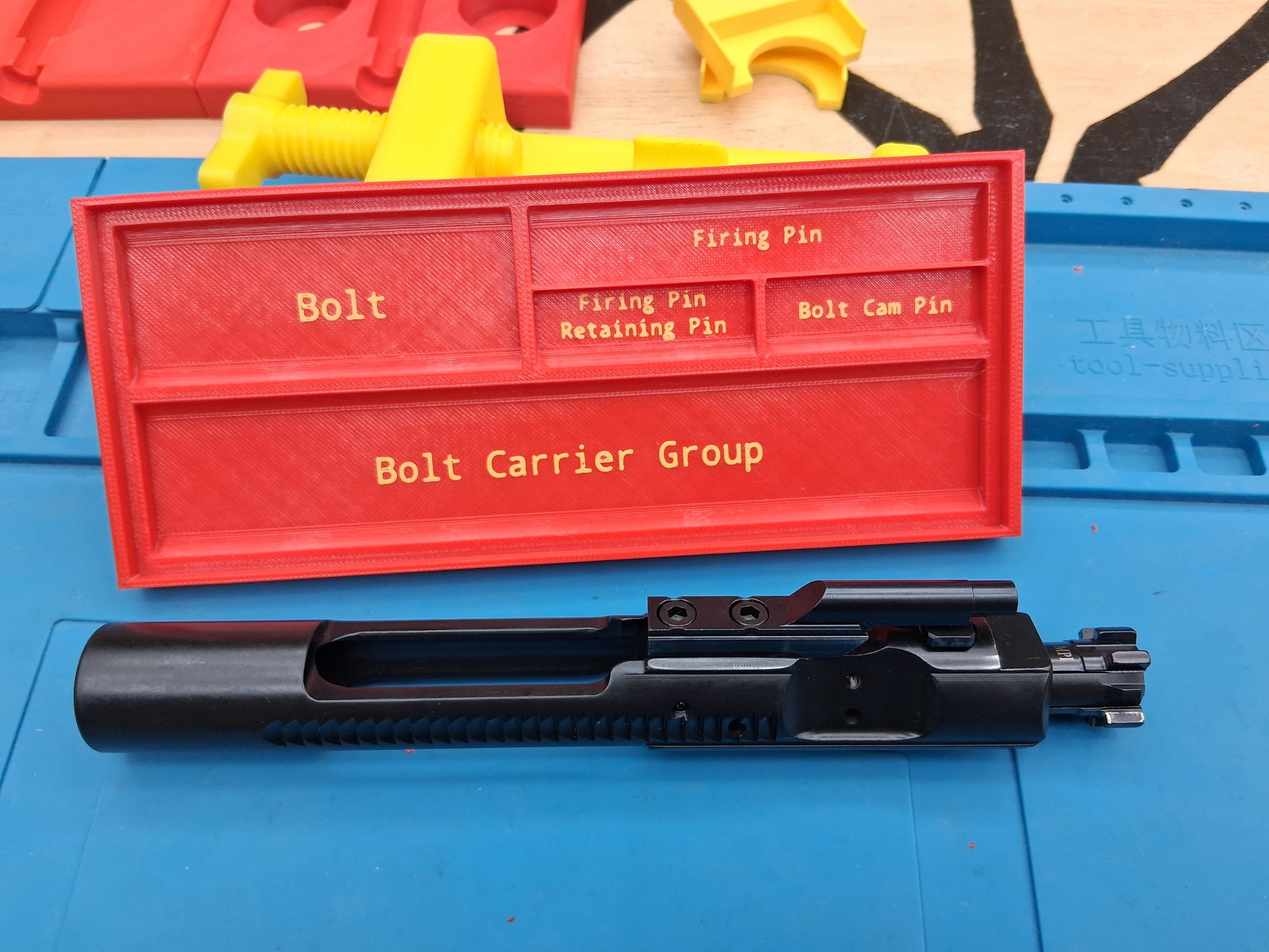 Rifle Parts Tray With Built In Labels
